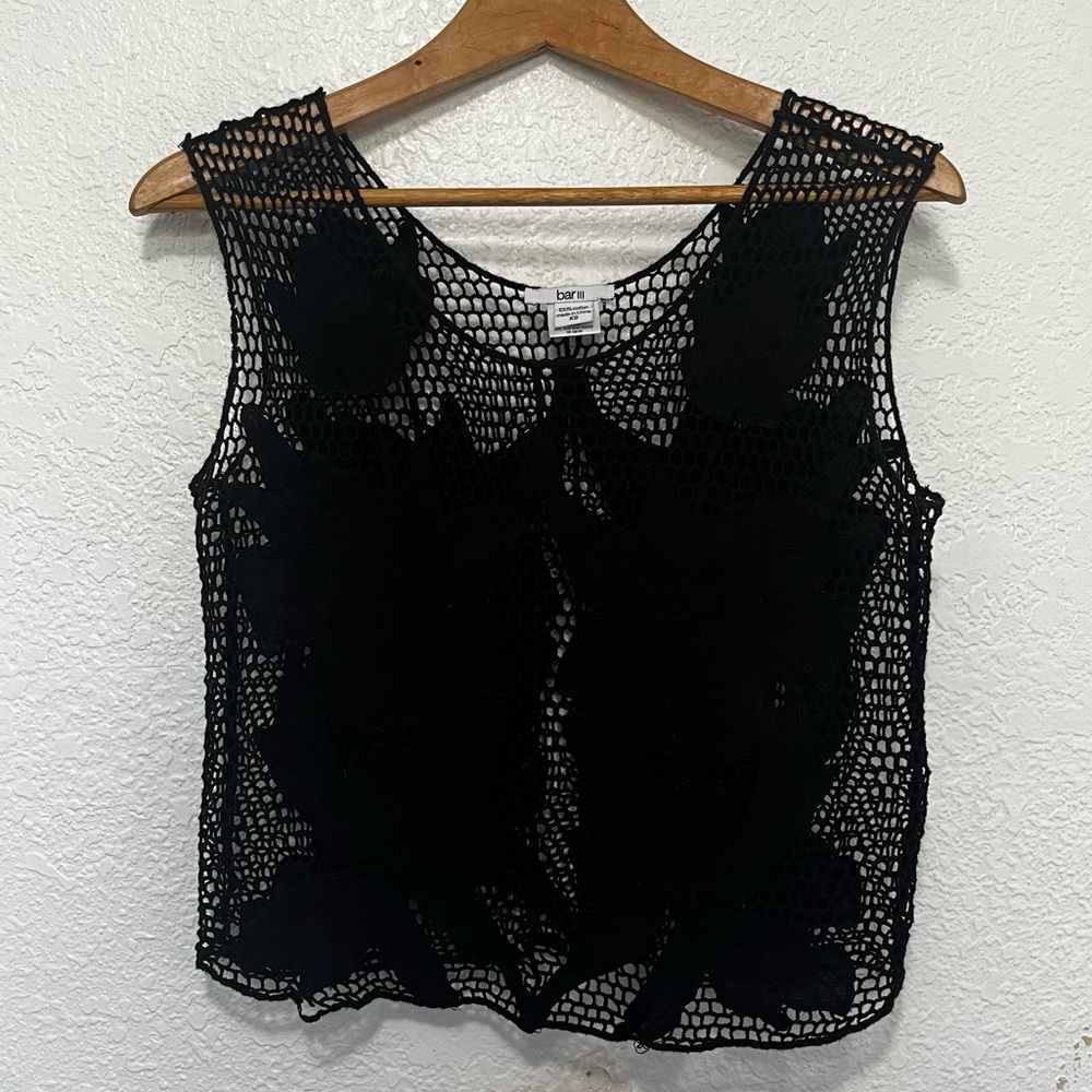 Black Lace Belly Tank